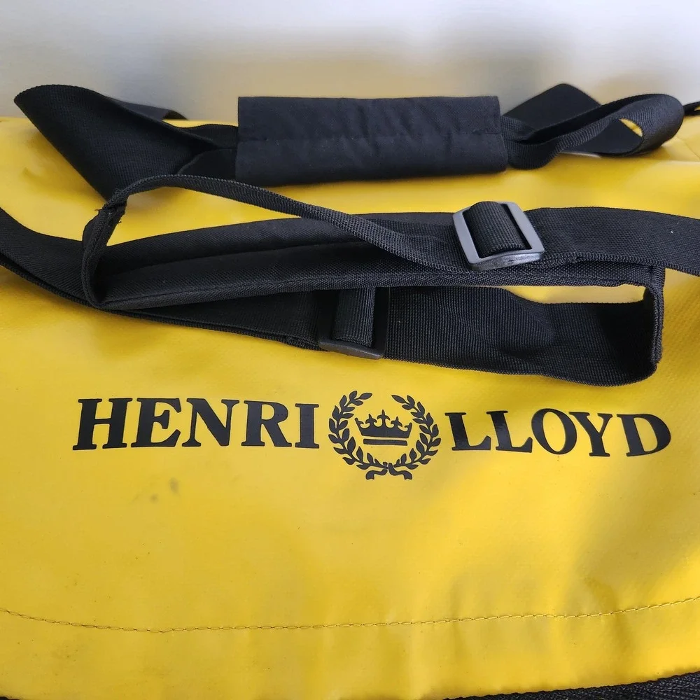 VTG Henri Lloyd Yellow Waterproof Sailing Storm Barrel Duffel Bag 85L Gorpcore